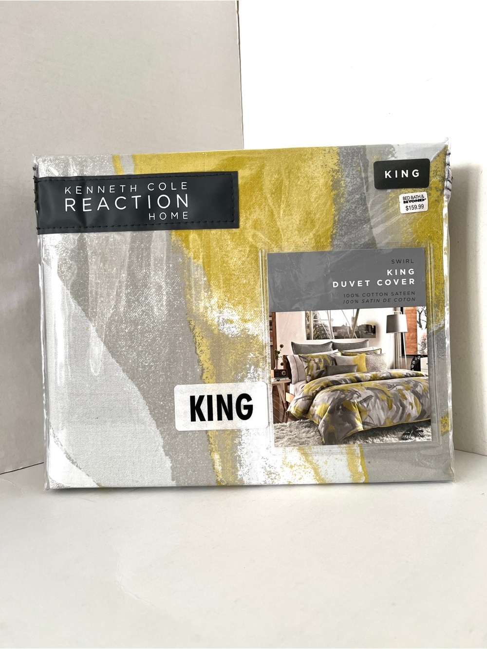 Brand New Kenneth Cole Reaction Home King Duvet Cover – 100% Cotton Sateen